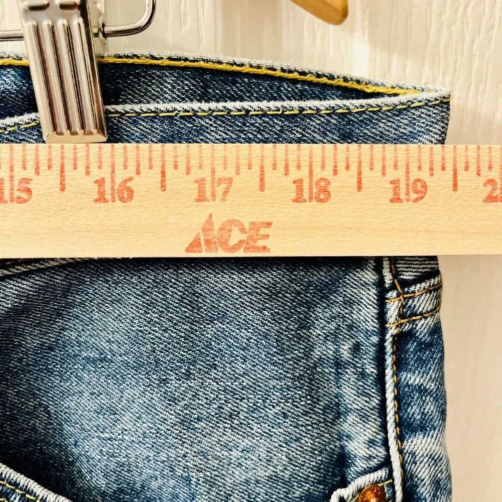 Levi's 505 Jeans Men's 38 X 32 Regular Fit Straight Leg Dark Stonewash Blue READ
